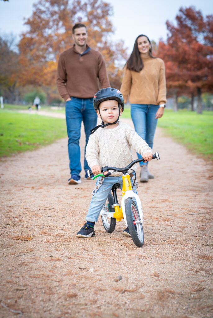 The family founders of Bike & Grow, a local kids bike subscription service in Austin, TX.